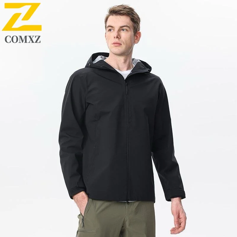 

Men's Assault Jacket 2025 New Hard Shell Windproof Waterproof Breathable Sports Hooded Jacket Outdoor Camp Adventure Windbreaker