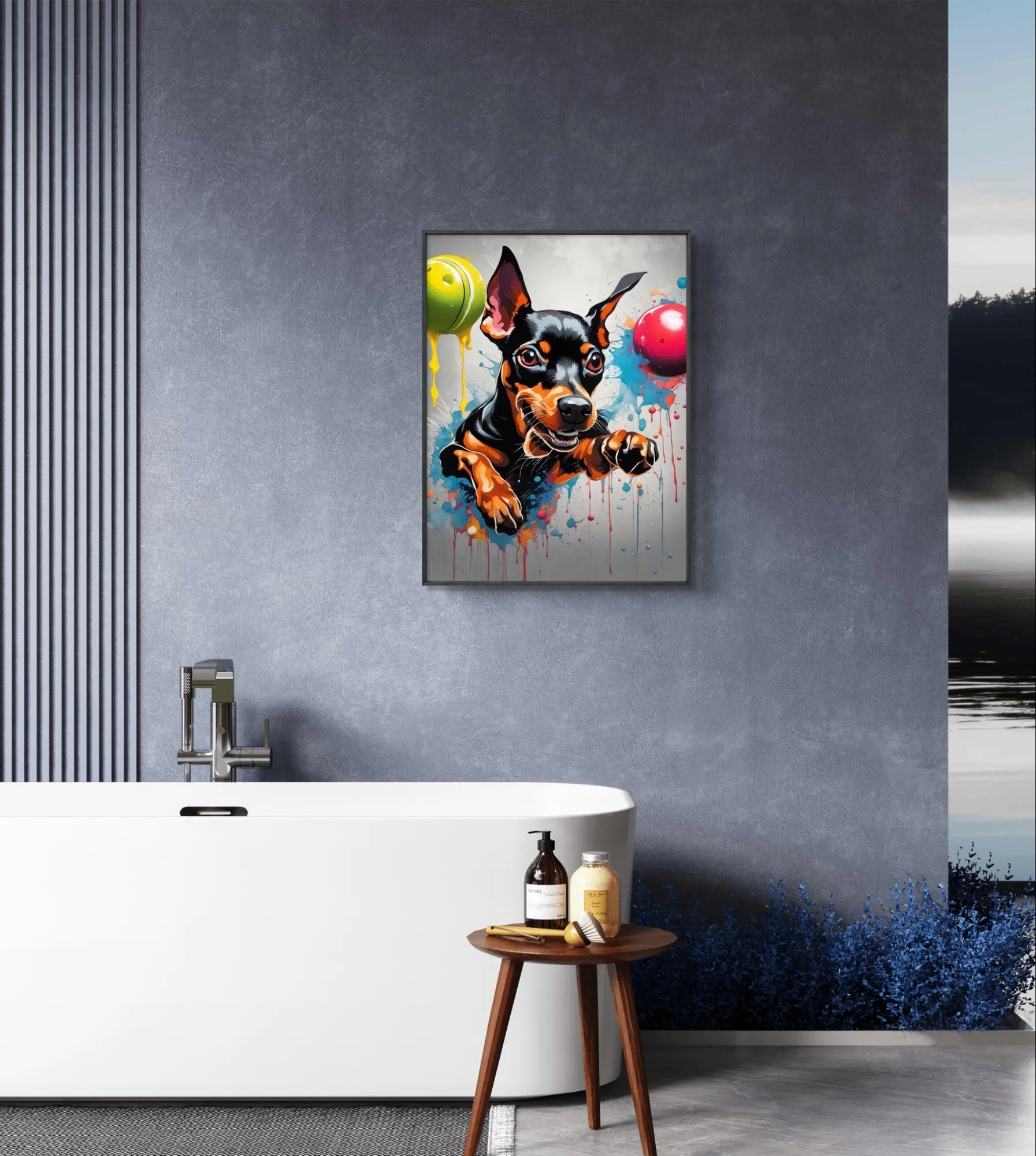 Miniature Pinscher DIY 5D Diamond Painting Pet Dog Mural Hand Diamond Embroidery Cross Stitch Home Wall Decor Selling Child Gift