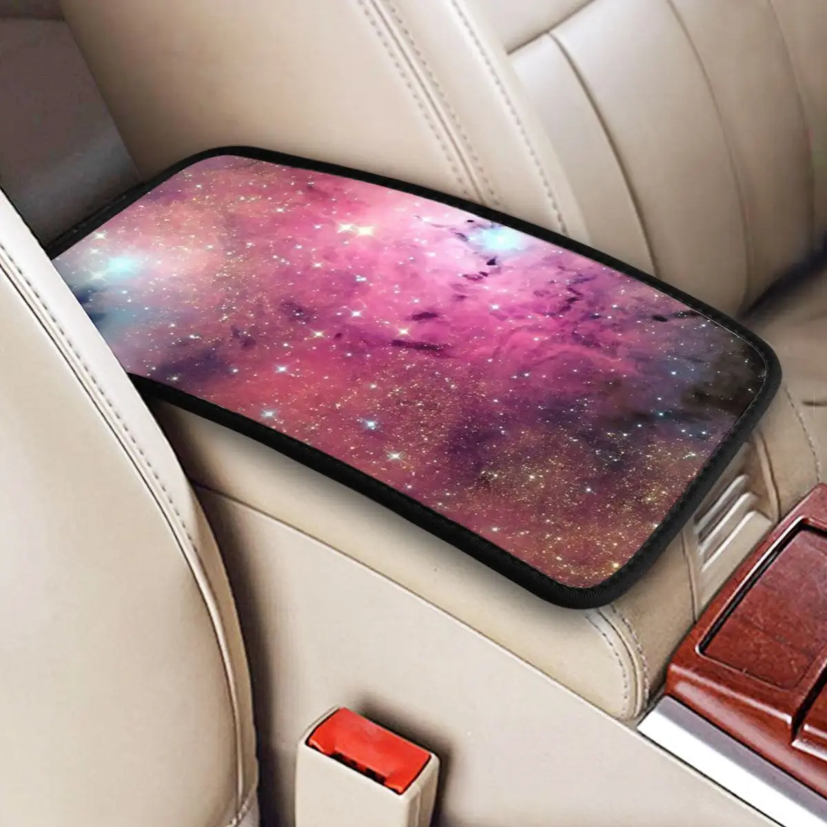 

Galaxy Starry Sky Car Accessories Car Handrail Box Cushion Custom Print Non-slip Car Armrest Cover