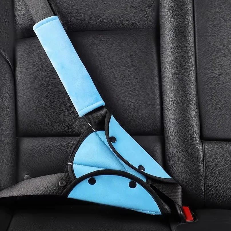 Child Seat Belt Adjustment Holder and Shoulder Protector Set Car Anti Neck Seat Belt Positioner Child Seatbelt for Kids Safety