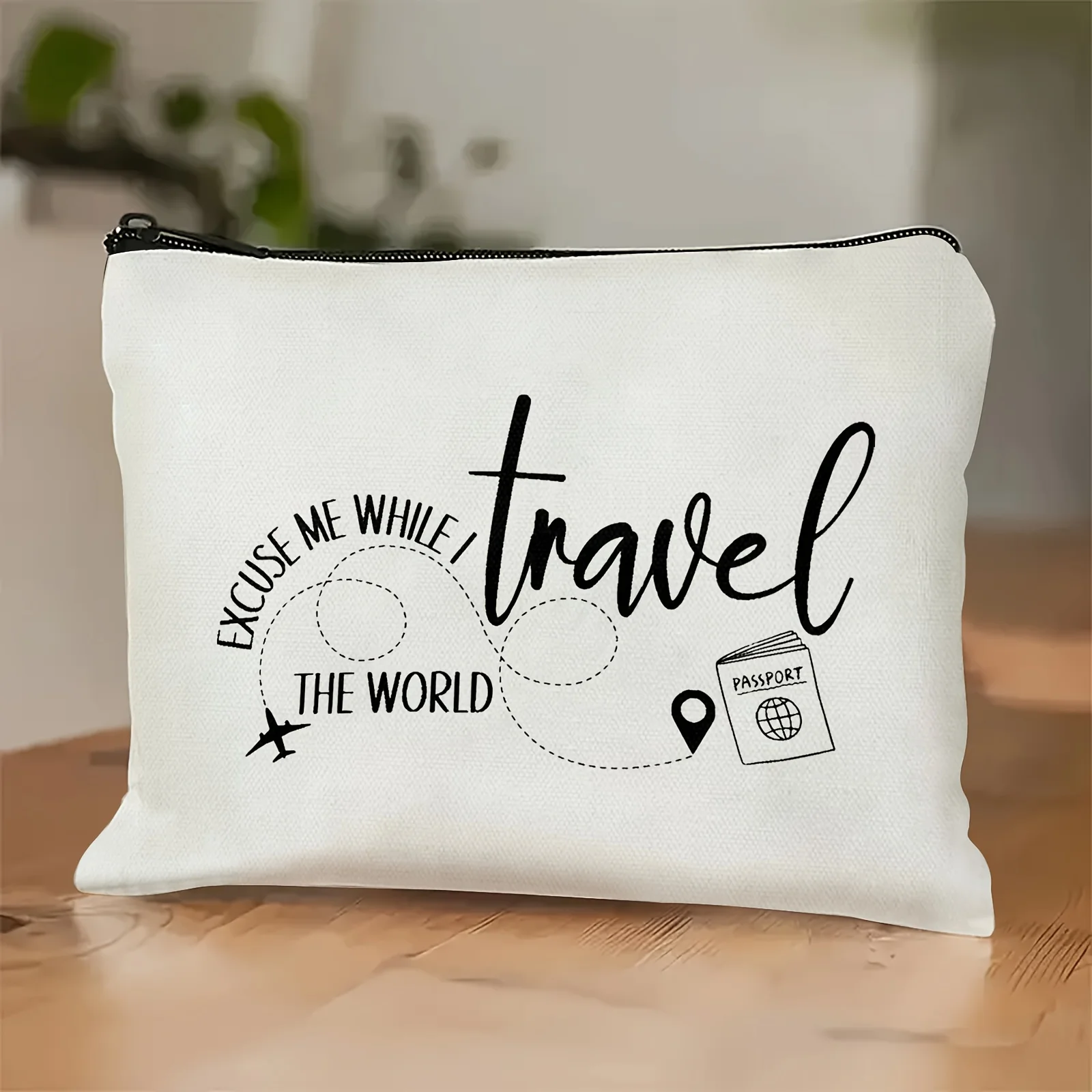 Bolsa de viaje y neceser de maquillaje - linda bolsa multifuncional con cremallera para mujer, bolsa para guardar joyas