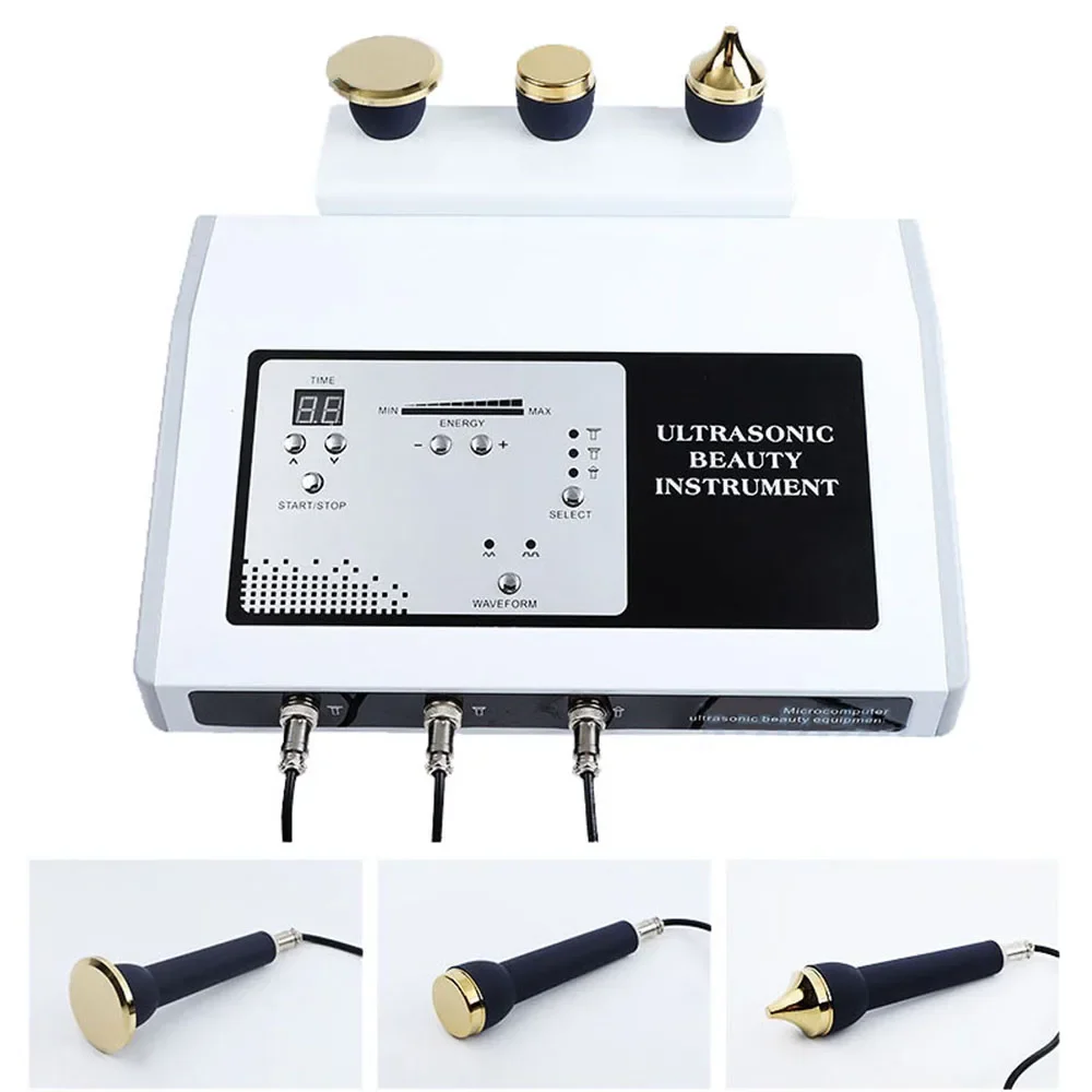 Portable 3 In 1 Ultrasonic Facial Tightening Machine Anti Aging Ultrasound Face Body Massager Skin Deep Cleaning Beauty Device