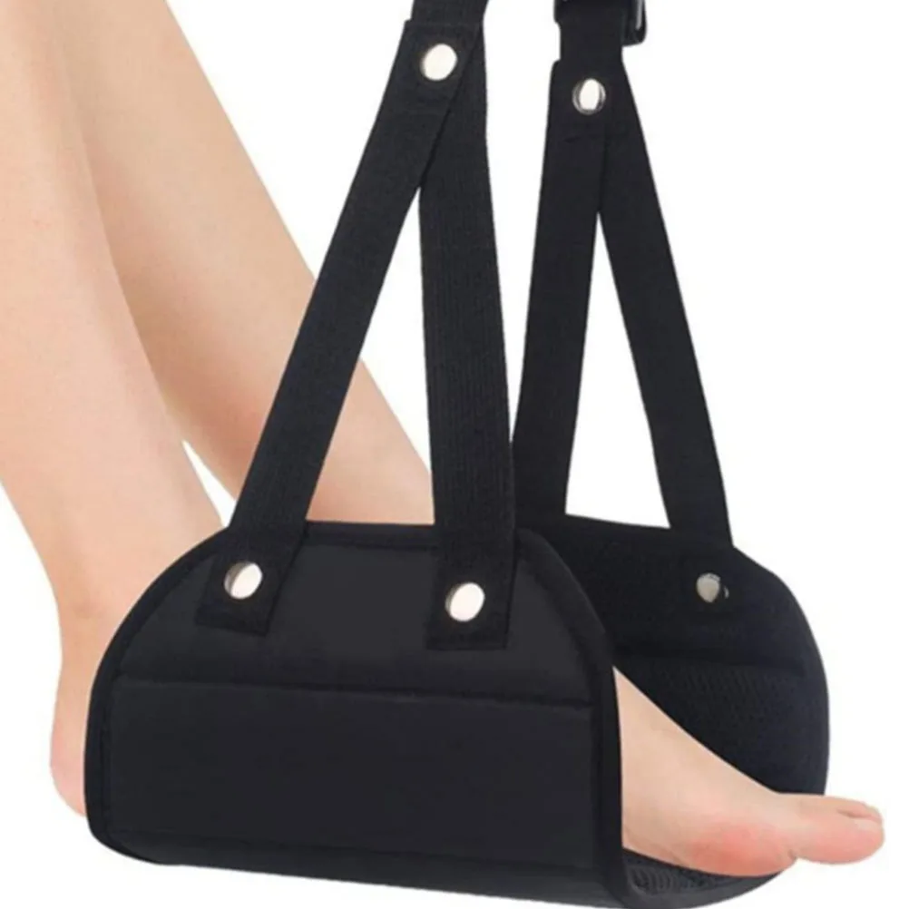 

Portable Foot Hammock Airplane Footrest Travel Essentials Long Flight Car Leg Rest Office Home Use Adjustable Height Lightweight