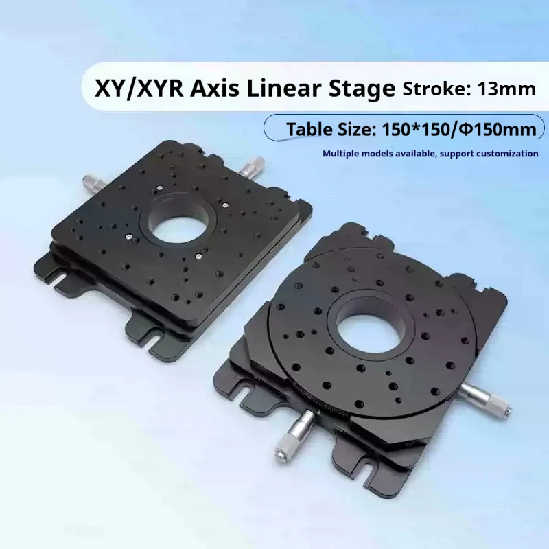 XY/XYR Axis Precision Linear Translation Stage 150mm Round Table 360° Rotation with Standard Micrometer for Optical Alignment