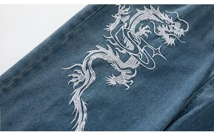 2024 ropa y2k streetwear drachens tickerei sommer neue jeans hose für männer kleidung gerade luxus denim hose pantalon homme – Detail 27
