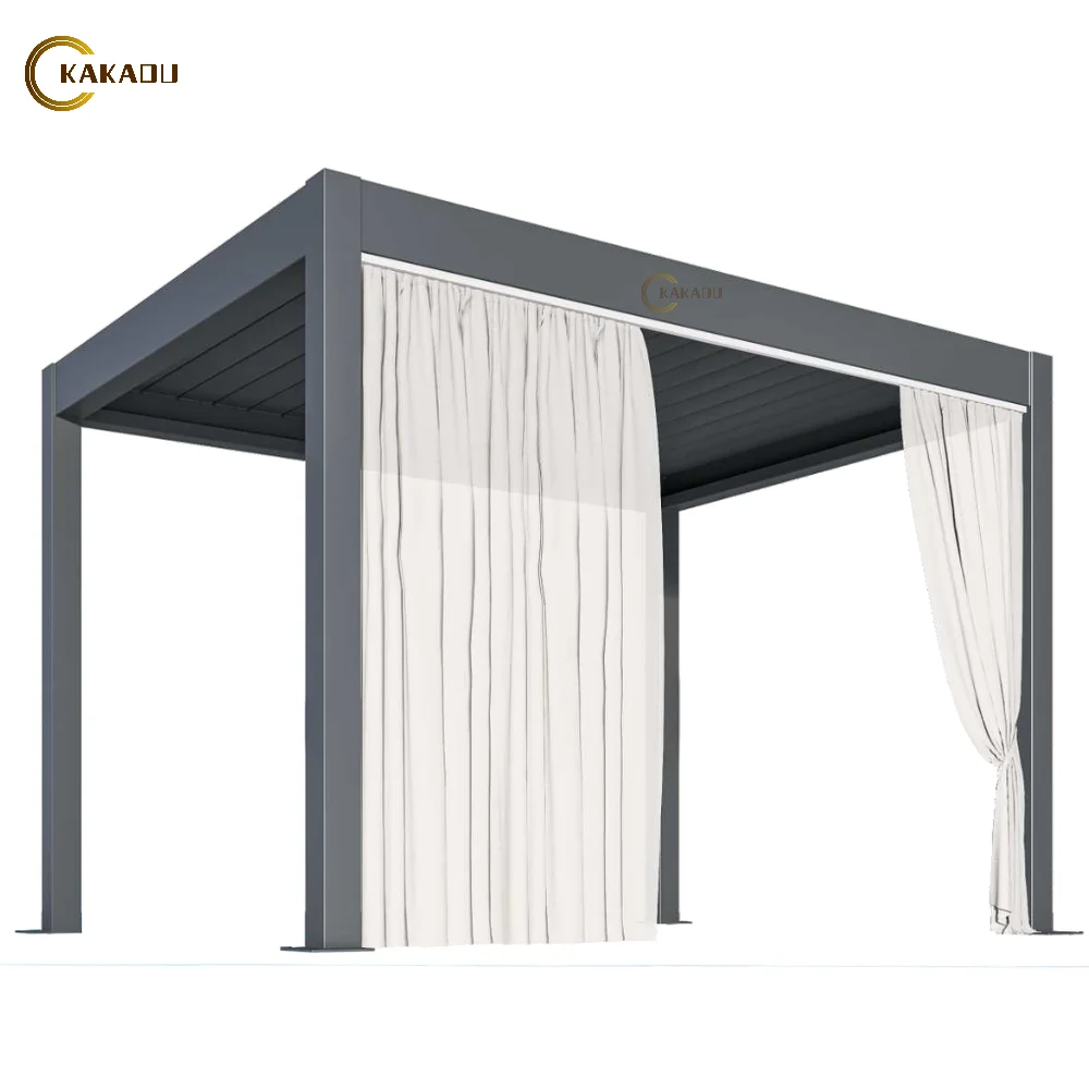 

KAKADU Bioclimatic Restaurant Pergola Aluminium Opening Louvered Roof Eco-Friendly Waterproof Design Powder Coated Aluminum