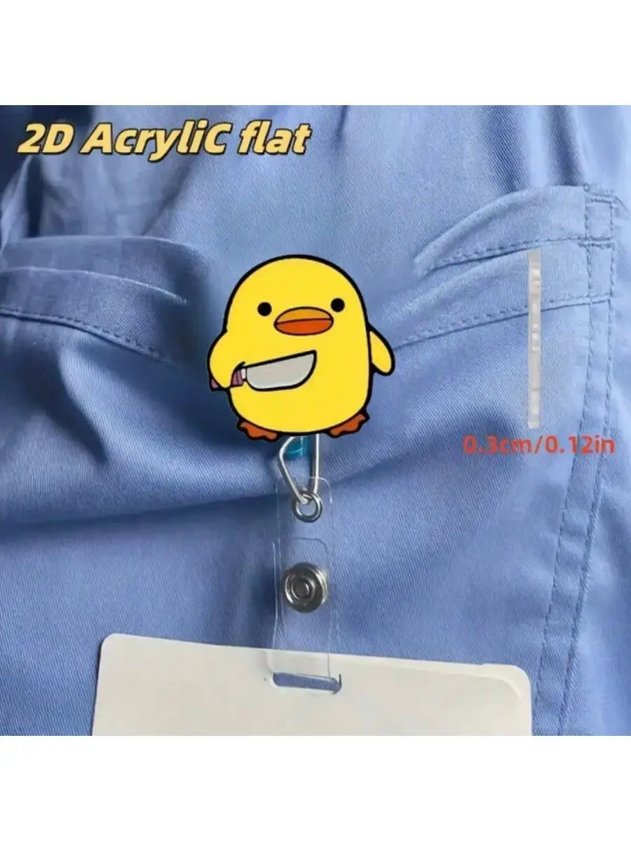 قطعة واحدة من بكرة شارة قابلة للسحب للممرضات اللطيفة - حامل معرف أكريليك متين للممرضات وعمال المكاتب والطلاب، أساسيات المكتب المدرسي