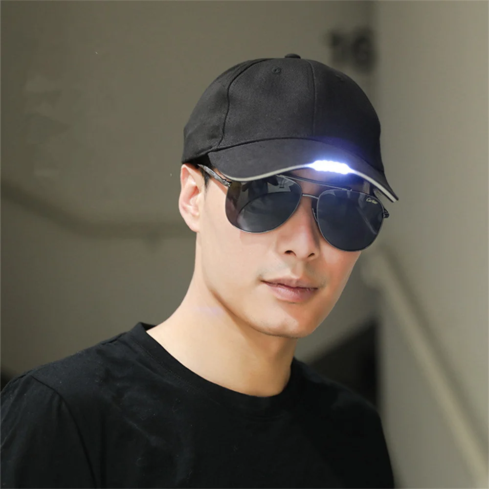 Induction LED Light Luminous Baseball Caps In Dark Reading Fishing Jogging Sport Hat Trendy Camping USB Charging for Men Women