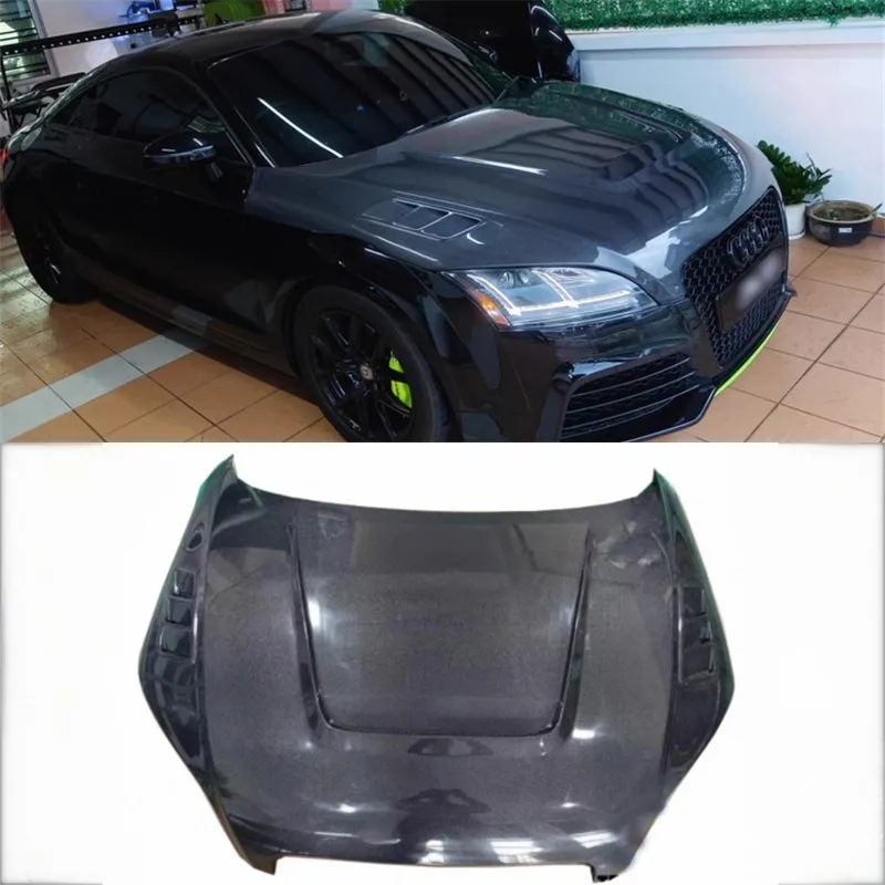 

For Audi TT 2006 2007 2008 2009 2010 2011 2012 2013 2014 ReaI Carbon Fiber Engine Hood Cover Kit