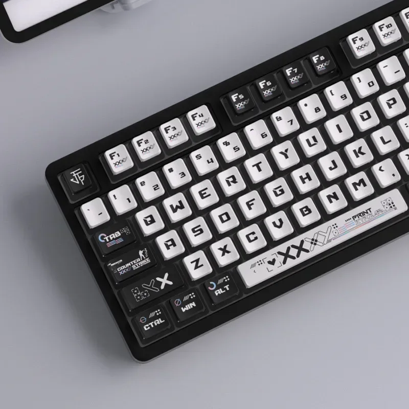 Imagem -03 - Print Stream Keycap Conjunto para Teclado Gaming Mecânica Pudim Backlit mx Custom Faça Você Mesmo Office Keycaps