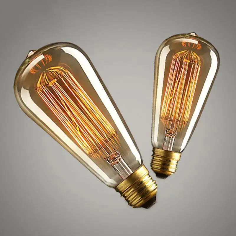 40w vintage edison lamp e27 st64 kroonluchter hanglampen 220-240v retro led lamp warm wit lamp licht