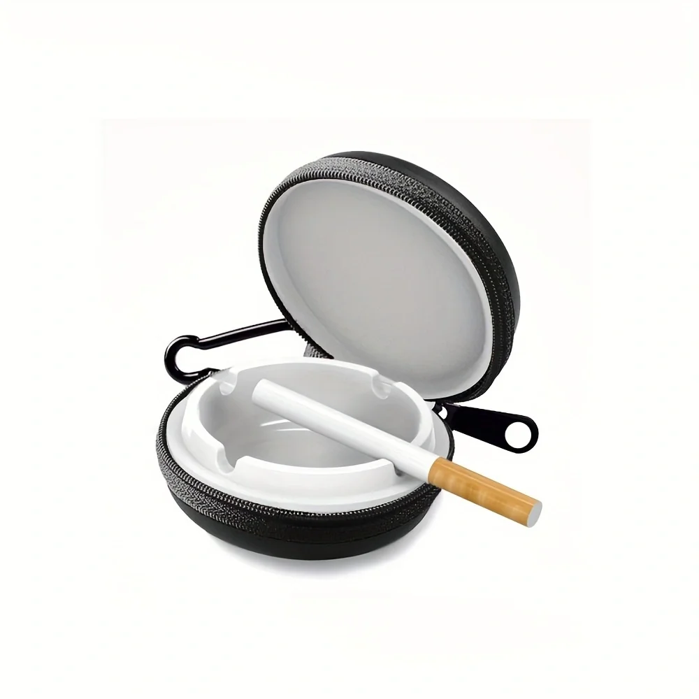 Outdoor Hiking Travel Portable Ashtray High Temperature Resistant Multiple Color Options