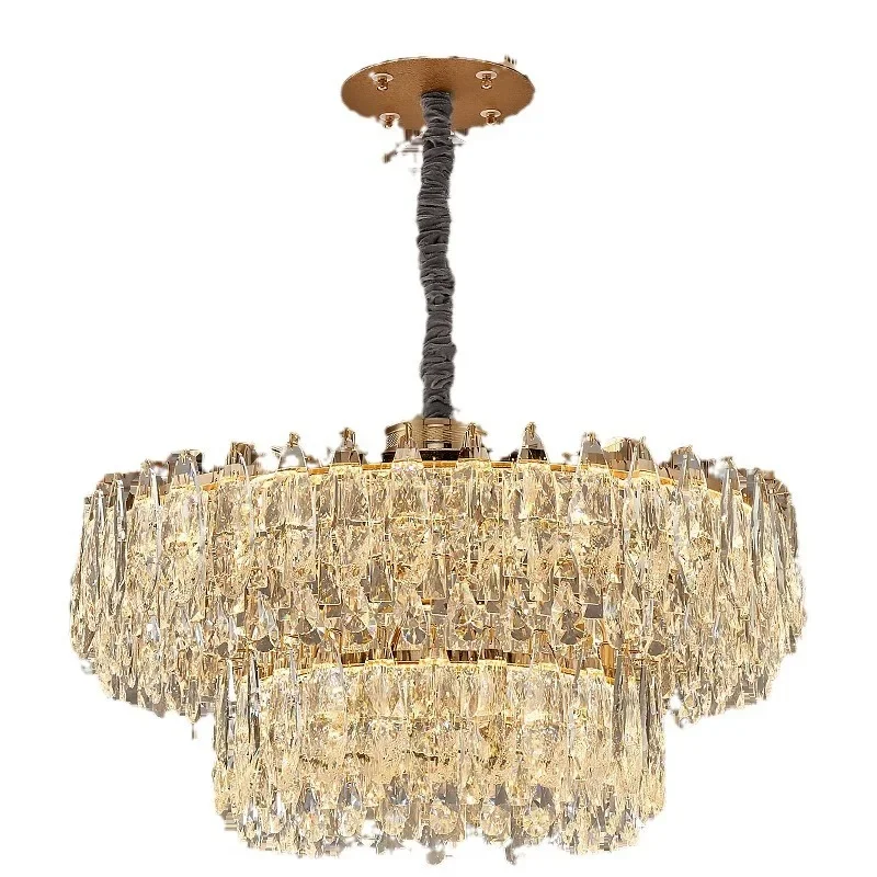 

Crystal living room chandelier, light luxury hall, high end atmospheric dining room, bedroom, lamp