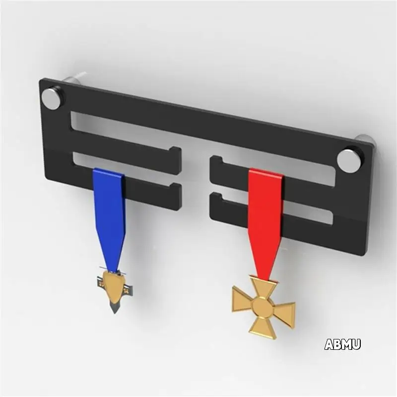 

2X Outdoor Medal Display Sports Medal Display Hanger Stand Victory Wall Hanger Black