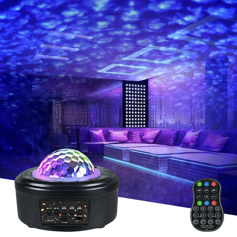 

HCWE RGBW Starry Projector Star Galaxies Lights Mini 10 Planets Music Voice LED Night Light Moon Lamp for Gift Room Decoration