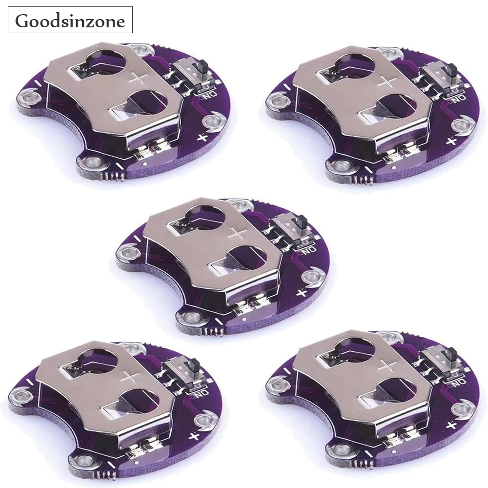 

5PCS/Lot Coin Cell Battery Holder Lilypad CR2032 Battery Mount Module for Arduino Small Slide Switch Board DIY Kit