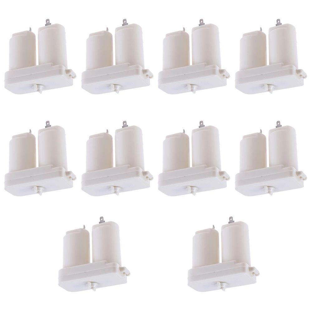 1/10pcs 8x9cm Gas Boiler Water Heater Battery Box White Plastic Double Battery Case Replacement For Gas Water Heater Accessories