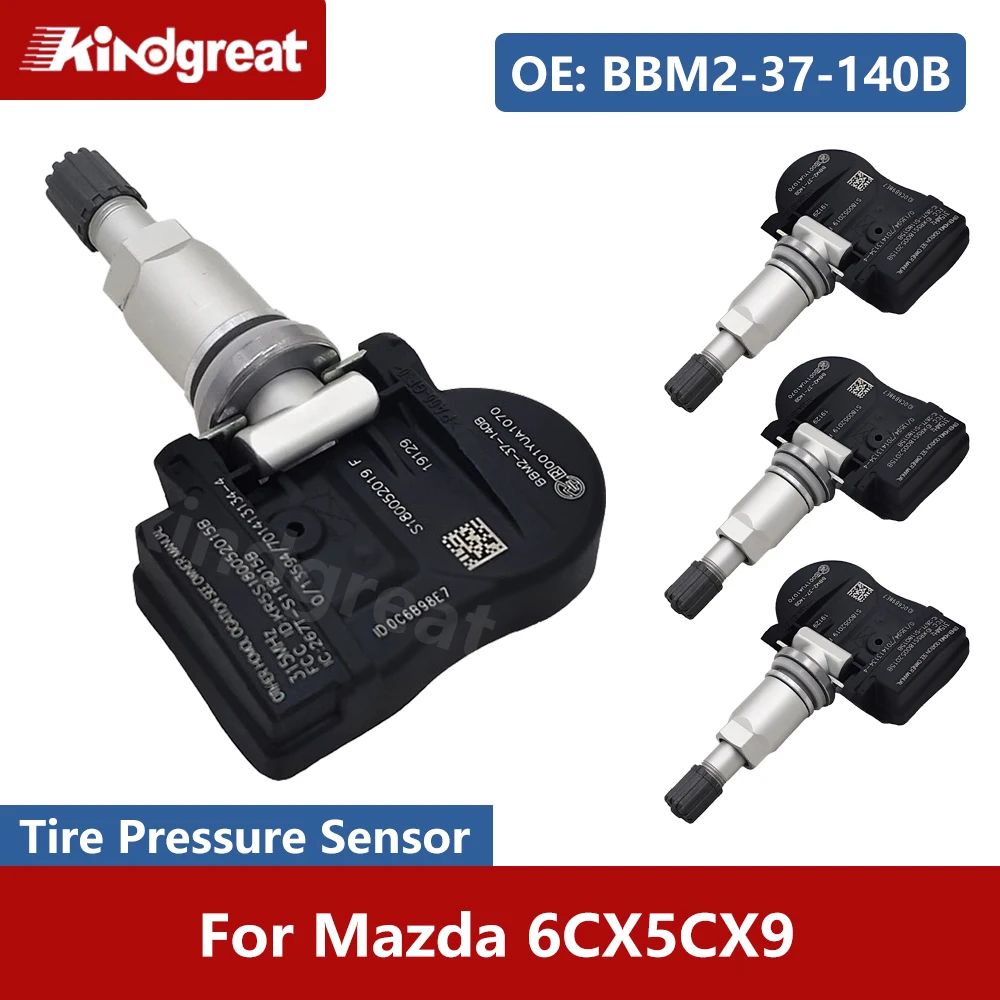 

4PCS/Lot 315MHZ TPMS Sensor Tire Pressure Monitor System BBM2-37-140B BBM237140B For Mazda 6CX5CX9