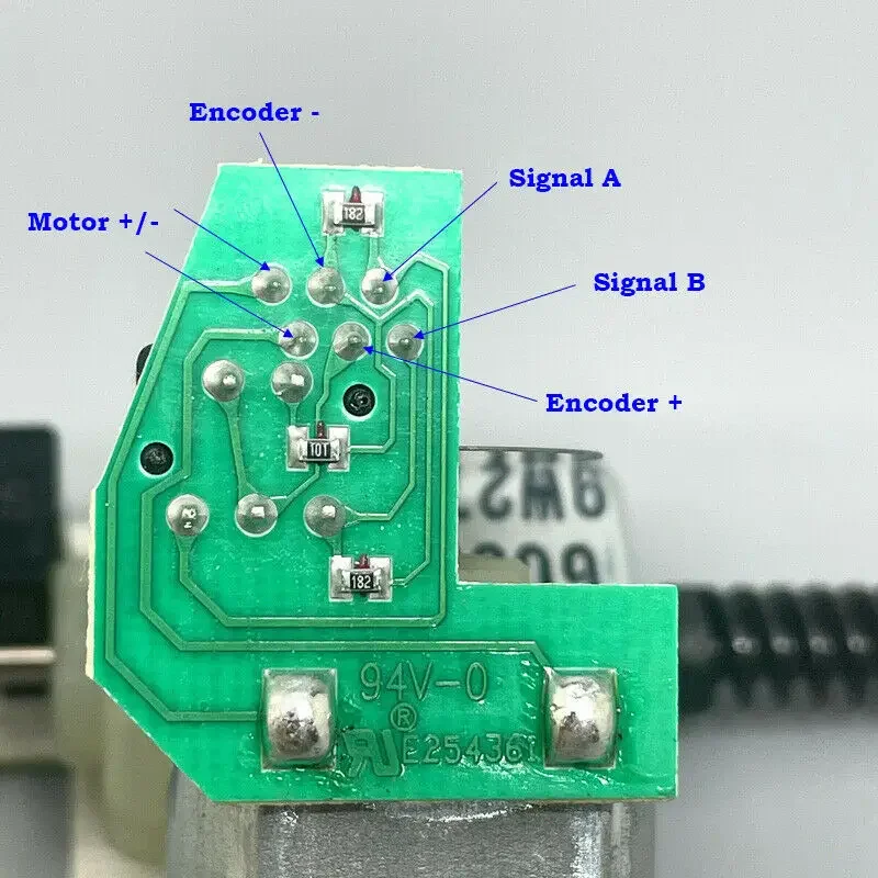 JOHNSON Mini 130 Motor DC 5V-12V 7000RPM Speed Encoder Worm Gear shaft AB Phase