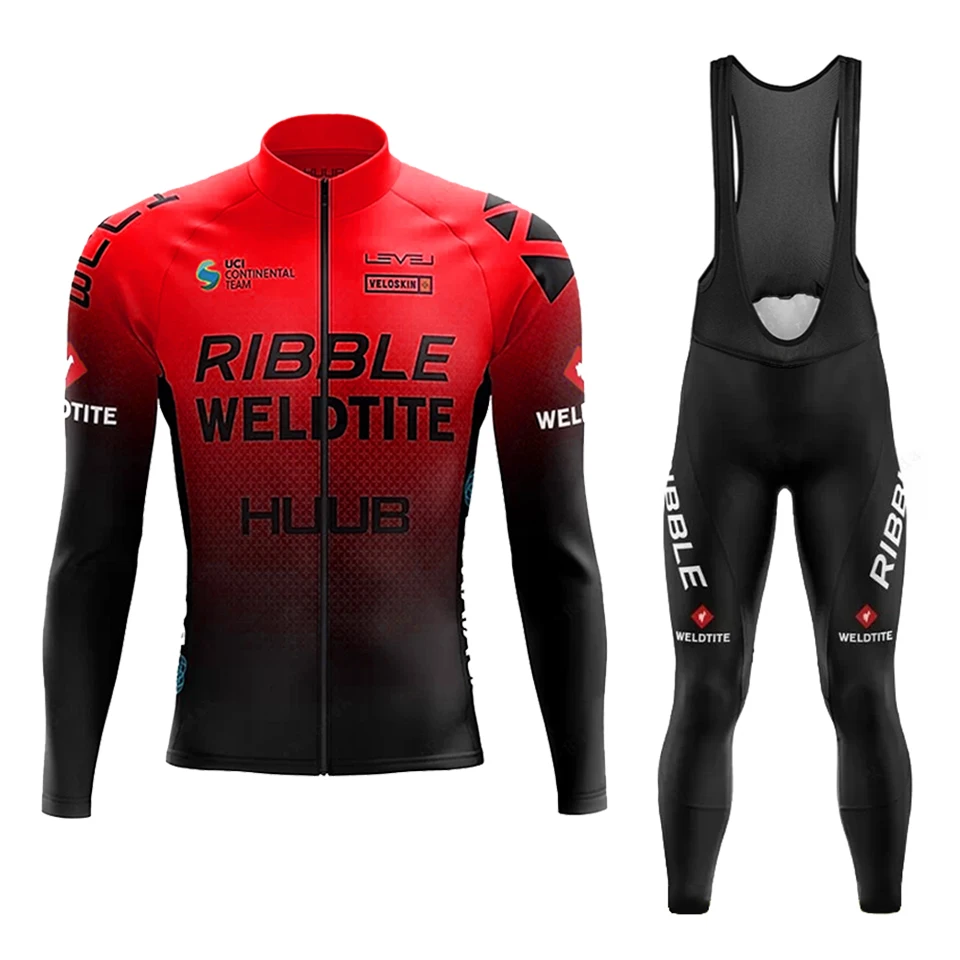 

HUUB Autumn Cycling Long Sleeve Jersey set Bike Uniform Sports Bicycle spring Clothing MTB Clothes Wear Maillot Ciclismo suit