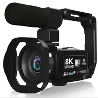 Cámara de fotografía Digital 8K, grabadora de cámara con Zoom igital DV de 48MP, portátil, pantalla táctil LCD de 3 pulgadas, videocámara de grabación portátil