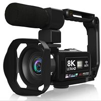 8K Digital Photography Camera 48MP Handheld DV 18X igital Zoom Camera Recorder 3'' LCD Touch Screen Portable Recording Camcorder