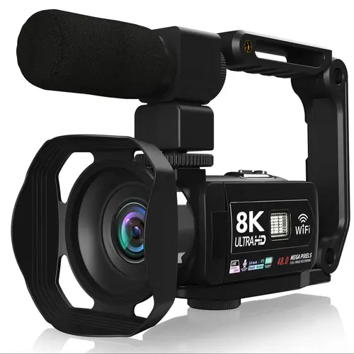 Imagen 1 del producto Cámara de fotografía Digital 8K, grabadora de cámara con Zoom igital DV de 48MP, portátil, pantalla táctil LCD de 3 pulgadas, videocámara de grabación portátil