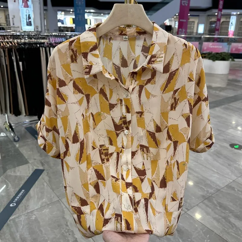 

Faionable Mommy Cheered ort Sve Chiffon irt New K Sle Summer 2025 Ele Маленький топ для среднего возраста и ли...