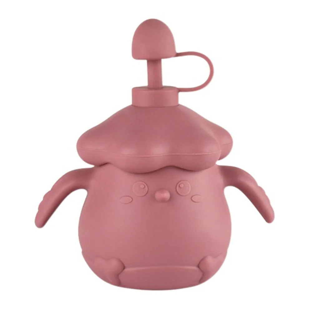 

Creative Baby Training Cup Leakproof Cartoon Shape Baby Silicone Feeding Cup Soft Silicone Portable Drinking Cups with Straws