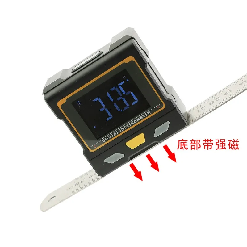 High Precision Digital Tilt Box Level with Bubble Vial Electronic Angle Ruler for Construction Woodworking