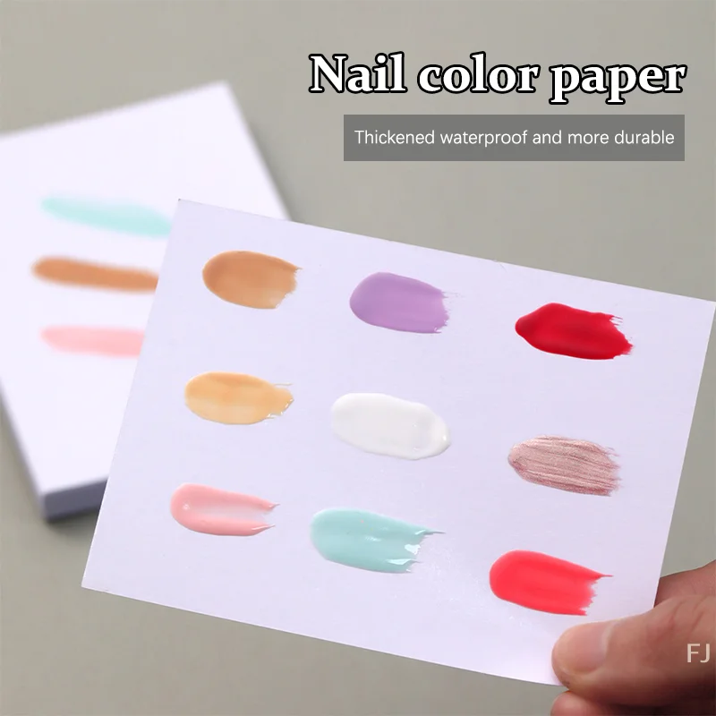 [YU] 50/500 feuilles de papier à colle teinté jetable Palette de tonification des ongles déchirable vernis à ongles plateau de mélange de couleurs papier imperméable