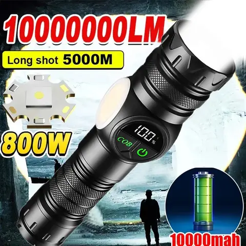 높은 강력한 전원 LED 손전등 COB 사이드 라이트 캠핑 낚시 줌 랜턴과 USB 충전식 자기 전술 토치 높은 강력한 전원 LED 손전등 COB 사이드 라이트 캠핑 낚시 줌 랜턴과 USB 충전식 자기 전술 토치