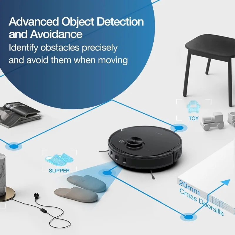 ECOVACS Deebot N8 Pro Robot Vacuum and Mop, Strong 2600Pa Suction, Laser Based LiDAR Navigation, Smart Obstacle Detection