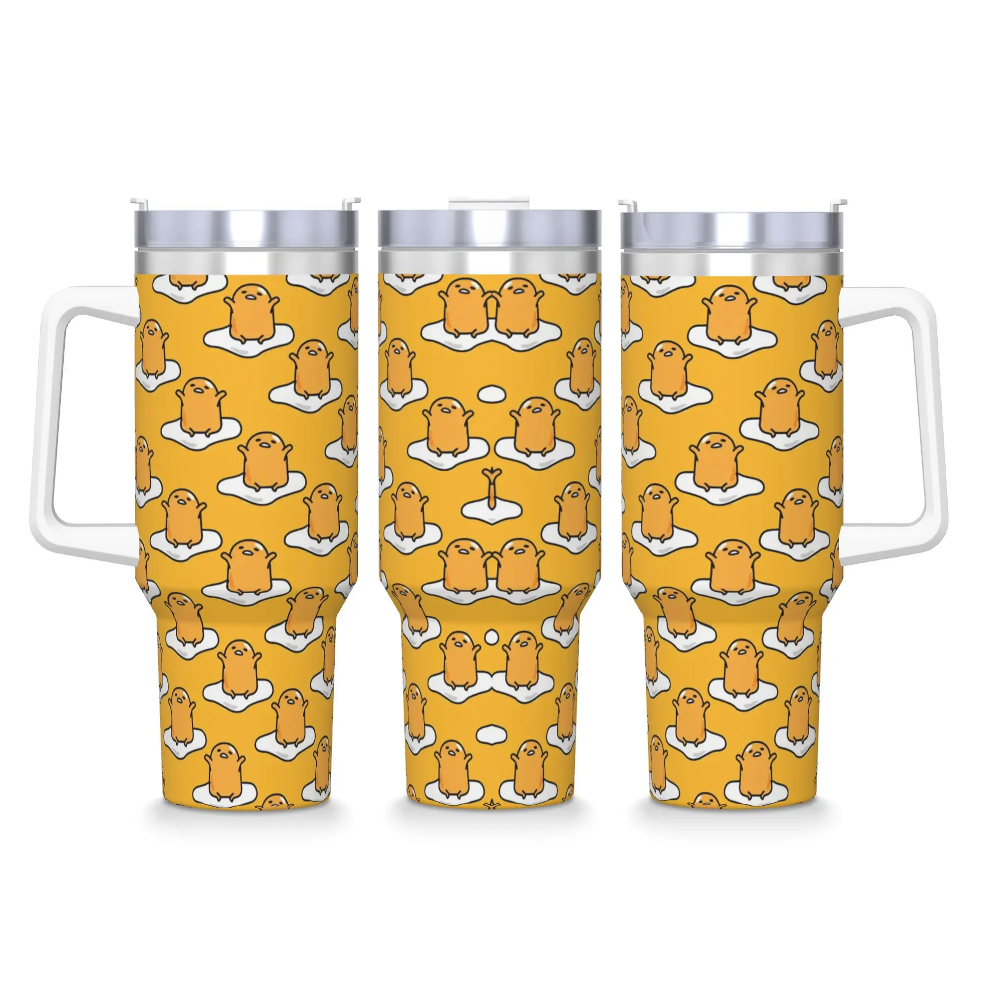

Lazy Egg Gudetama Stainless Steel Tumbler Driving Thermal Cups With Straws and Lid Large Capacity Mugs Cup Water Bottle