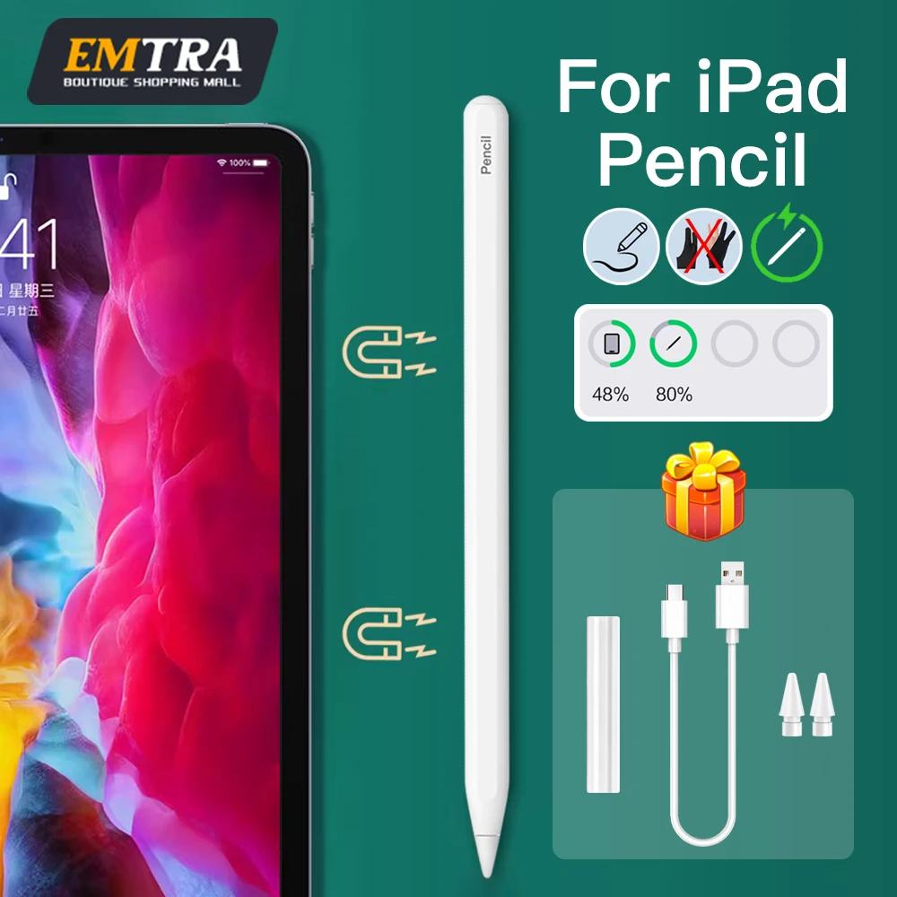 

For Apple Pencil 2 Magnetic Charging Palm Rejection Stylus Pen for IPad Air 5 4 Pro 11 10.9 Mini 6 7 Accessories for IPad Pencil