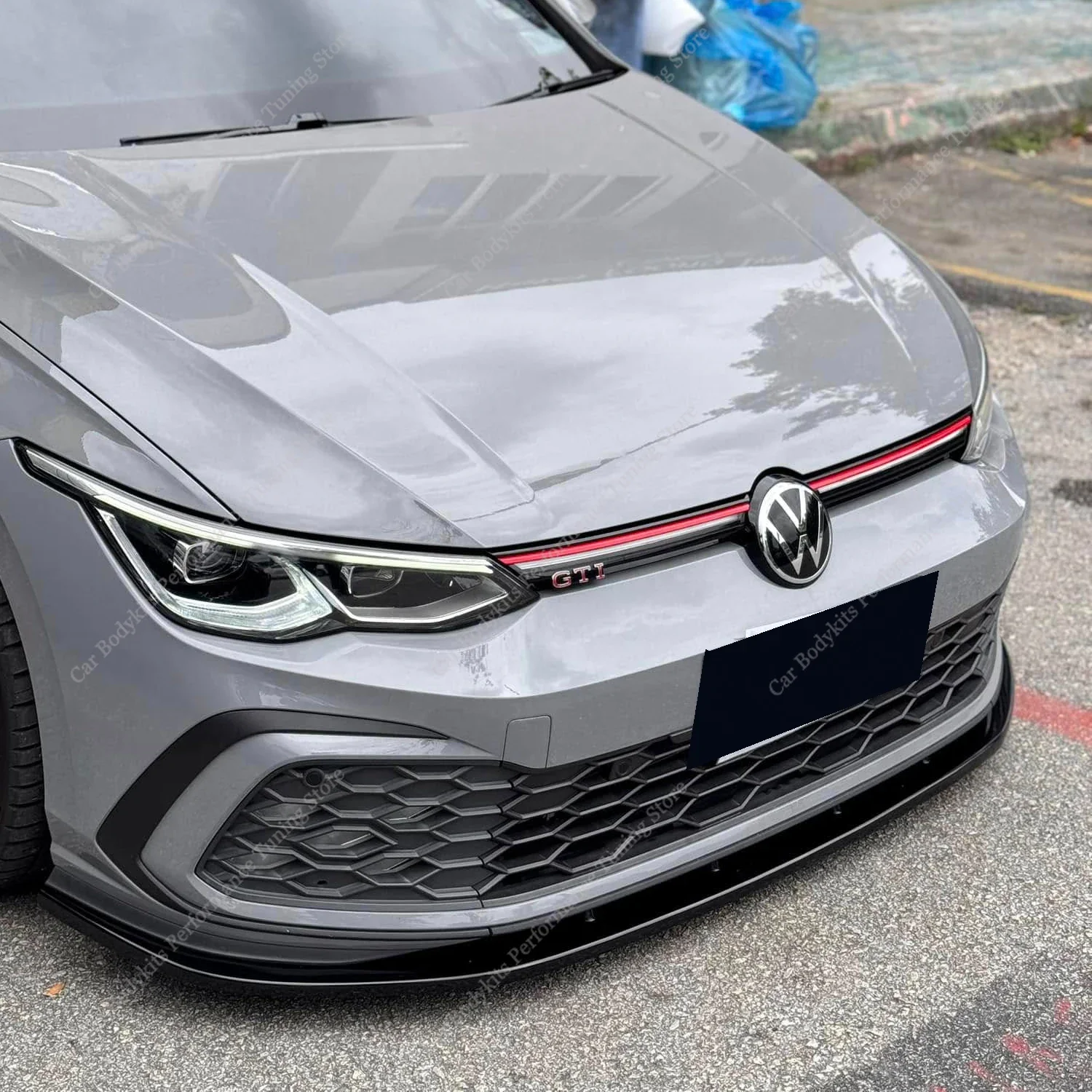 Maxton Style Car ABS Front Bumper Lip Spoiler Splitter For Golf MK8 8GTI GTD GTE R R-Line GTI Clubsport 2020-2024 Pre-Facelift