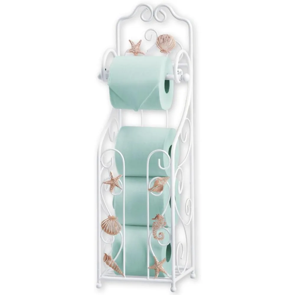 

Elegant Scroll Design Toilet Paper Holder and Stand - Bathroom Decor Collection
