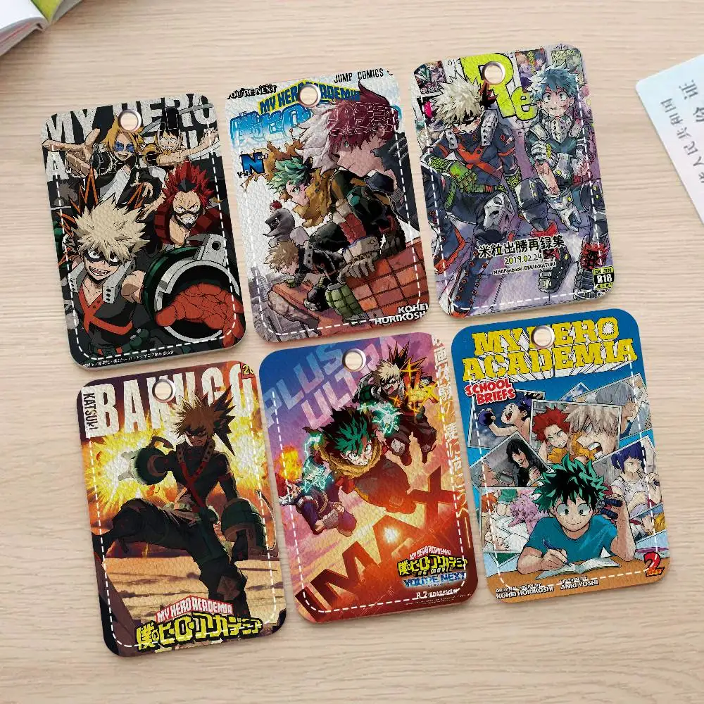 

Anime B-Bakugo Katsuki Access & Meal Card Holder Keychain Credit ID Bank Card Protective Case Keychain Pendant Fashion