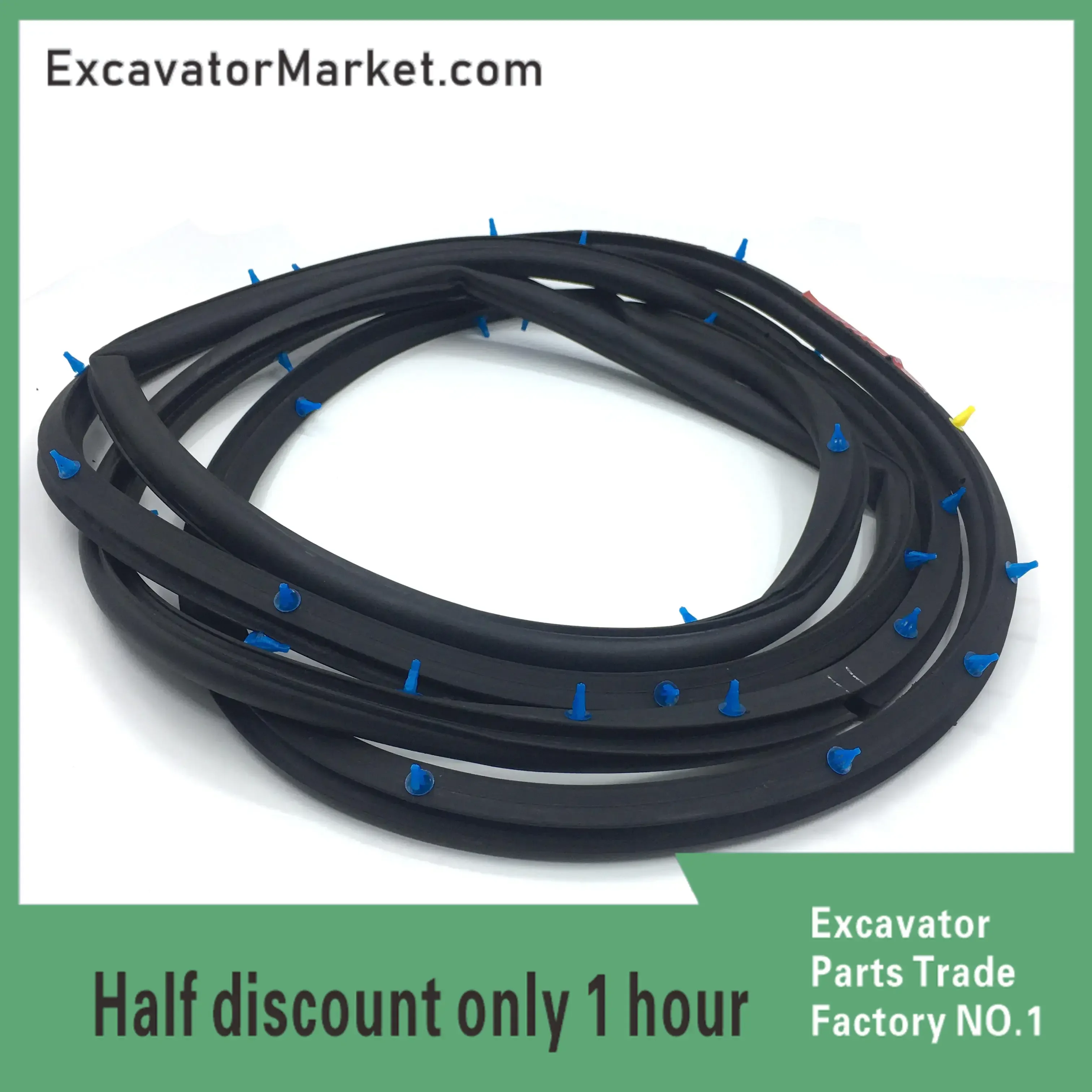 Excavator Accessories suitable for Komatsu 200/300/360-7-8 cab door sealing strip waterproof sealant strip