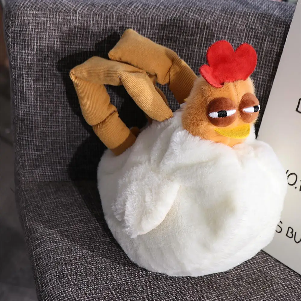 Sac de poulet en peluche de grande capacité, sac en peluche en forme de poule douce, sacs à main de poulet mignons blancs amusants pour enfants