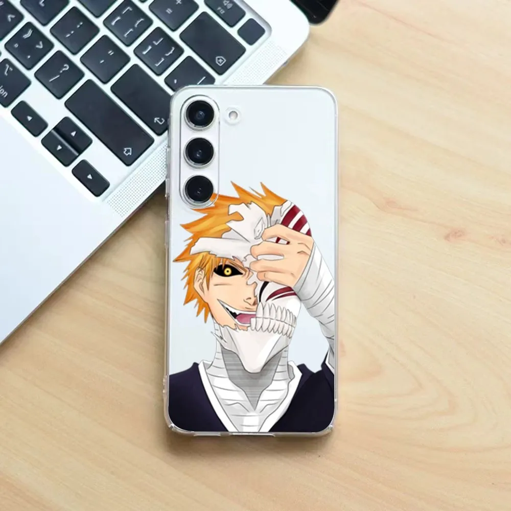 B-bleach K-kurosaki I-Ichigo Phone Case For Samsung Galaxy A52 A12 A51 S21 Edge S22ULTRA S23 LITE Plus Ultra Transparent Cover