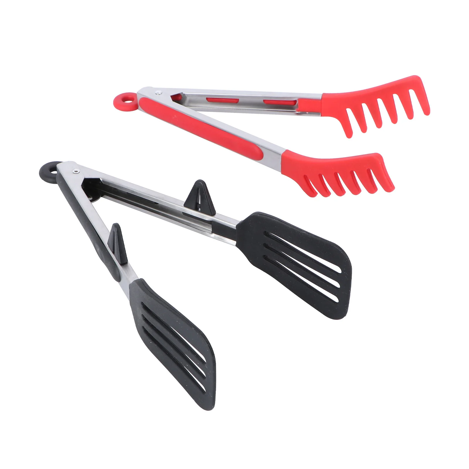 

2Pcs Silicone Food Tongs Comb Shaped Spaghetti Clip Space Saving Hanging Loop Kitchen Tool for Home Restaurant Bbq Food Clips