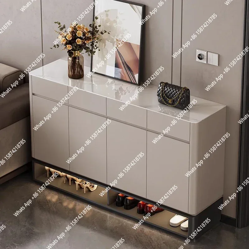 

S Nordic Luxury Shoe Cabinet Mobile Designer Storage Organizer Box Vertical Slippers Shoe Shelf Bedroom Muebles Home Furniture