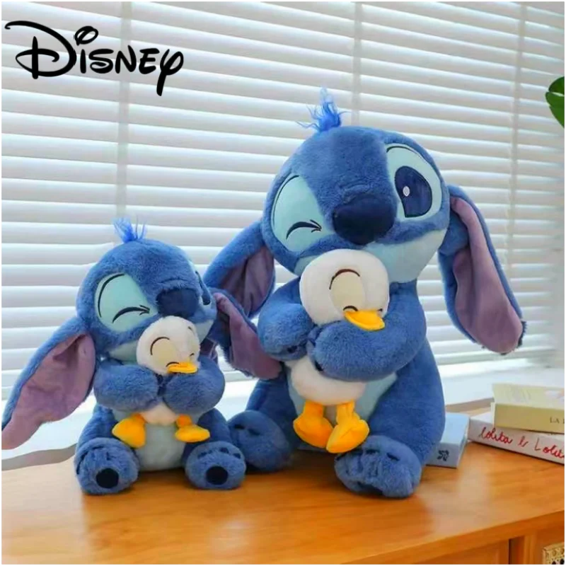 Hot Sale 30cm-80cm New Disney Lilo & Stitch Toy Cartoon Embrace Donald Duck Stuffed Doll Anime Collection Souvenir Birthday Gift