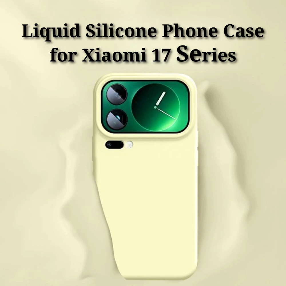 

Простой жидкий силиконовый чехол ярких цветов для Xiaomi 17 Pro Max Mi 17Pro 5G, мягкий противоударный защитный чехол на ощупь кожи