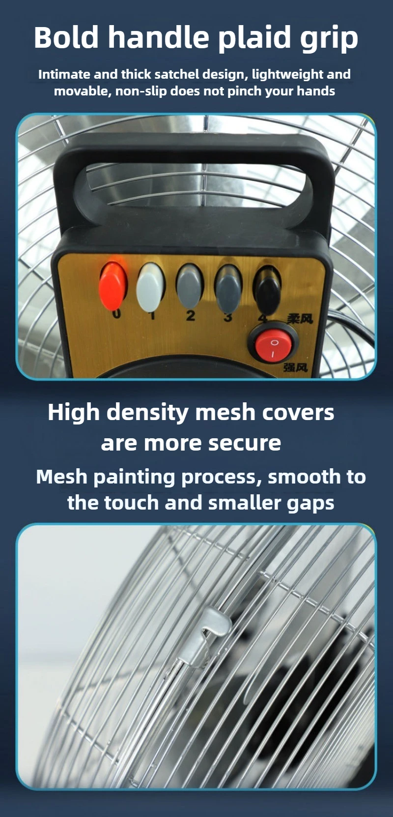 Ventilador de piso de escritorio, potente ventilador Industrial de fábrica, ventilador eléctrico doméstico de suelo a suelo de sitio de construcción comercial, alta potencia