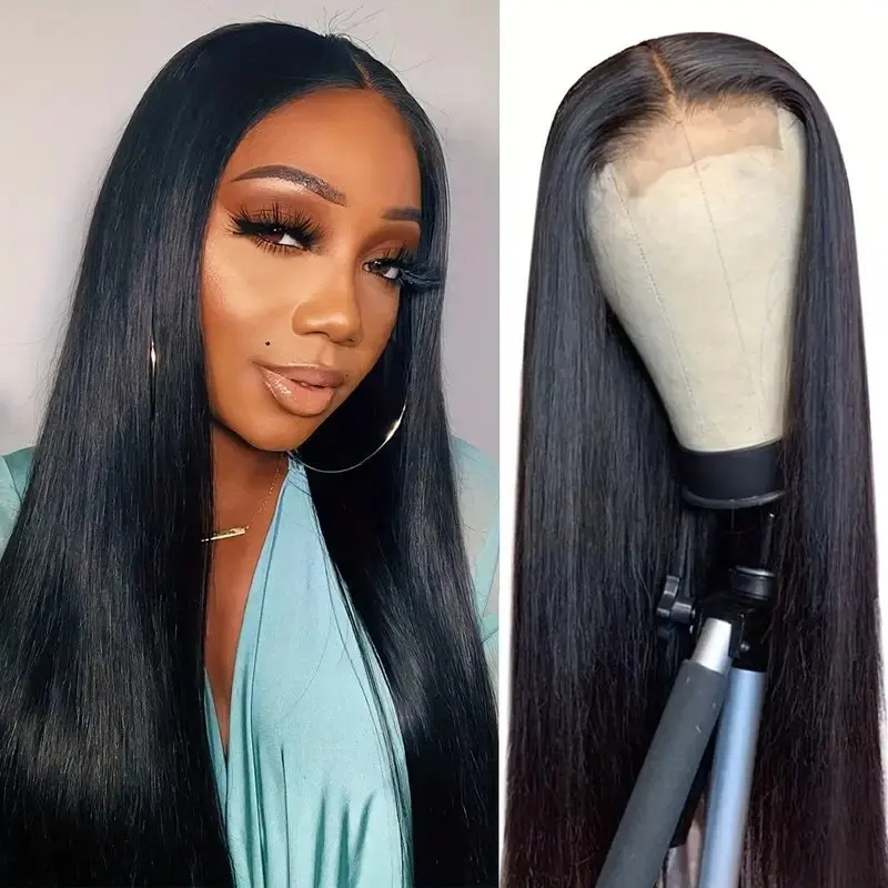 Rosabeauty 13x6 Straight 250% Density Nature Color Lace Front Wig Human Hair 30 40 Inch 13X4 Frontal 5X5 Glueless Wigs For Women