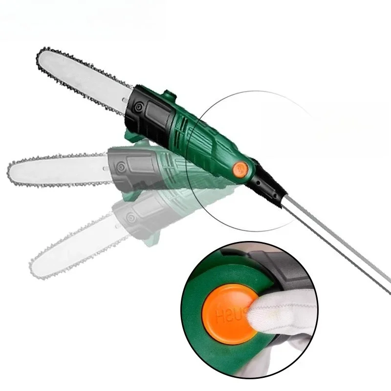 Pruning tree high branch scissors electric multi-functional fruit picker AC telescopic extension rod household garden chain saw