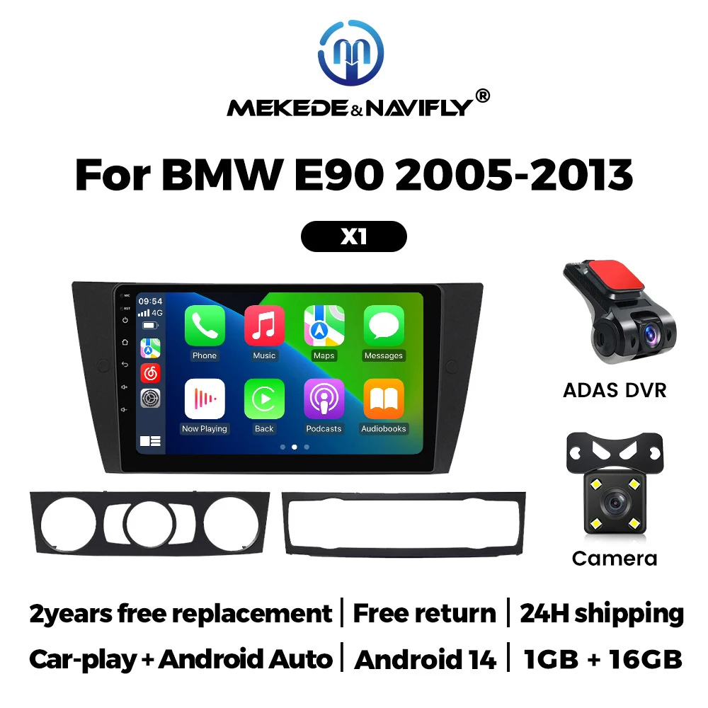 MEKEDE Android Auto Radio Scherm Voor BMW E90 E91 E92 E93 2005-2013 Draadloze Carplay WIFI Auto Multimedia stereo Video Speler