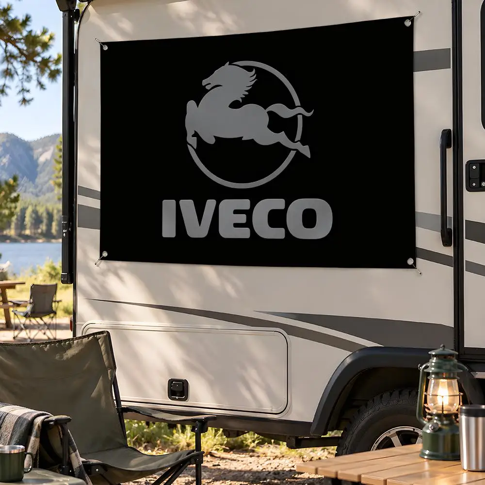 Brand Commercial Trucks Iveco Flags Fan Flag Banner Outdoor Garden Lawn Yard Patio Camping Party Wall Decor Gift